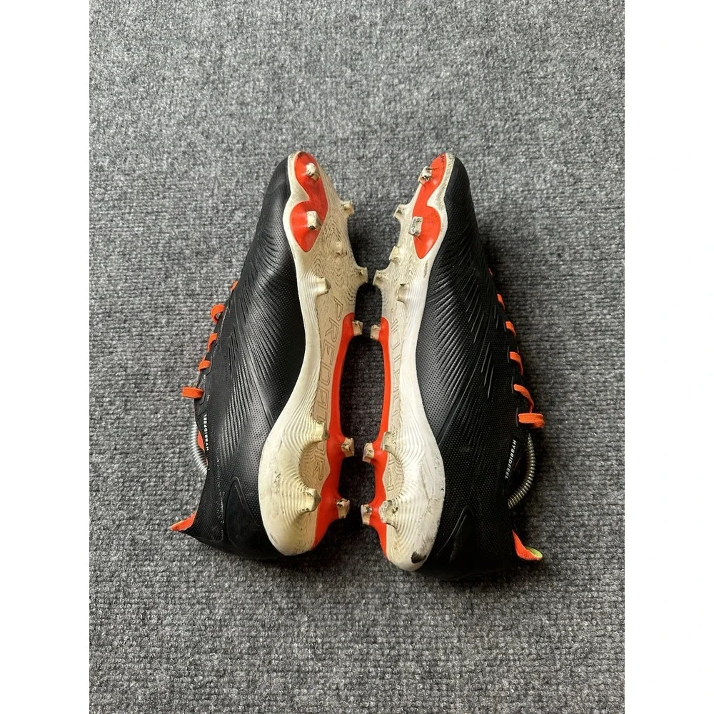 Mens Soccer Adidas Predator Accuracy .3 FG Black White Red Cleats, Size US 10